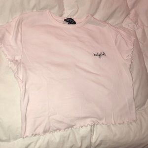 Topshop Crop Baby Doll Shirt